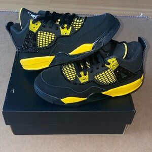 JORDAN 4 RETRO (PS) “Thunders”- Custom Crystalized by: Myself, Size: 13.5c ~NWT